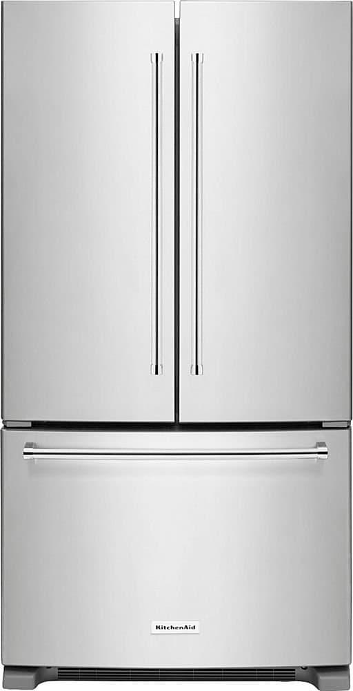 KitchenAid - 20 Cu. Ft. French Door Counter-Depth Refrigerator - Stainless Steel