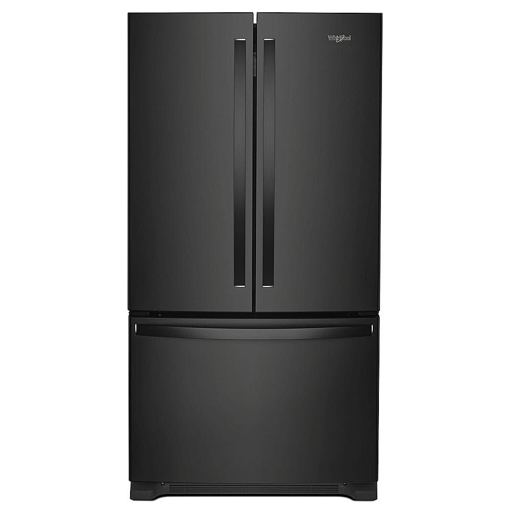 Whirlpool - 20 cu. ft. French Door Refrigerator with Counter Depth Design - Black