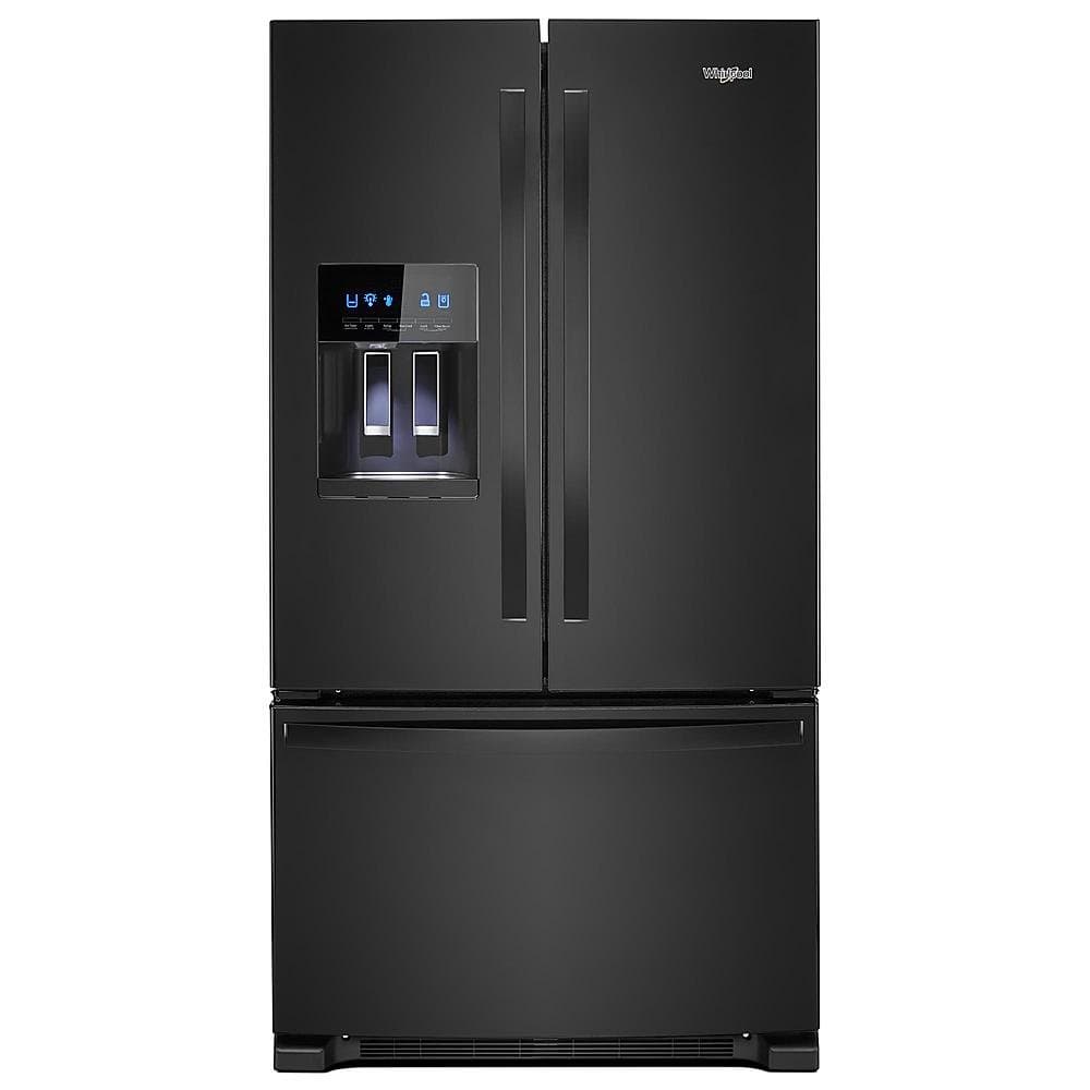 Whirlpool - 25 cu. ft. French Door Refrigerator with External Ice and Water Dispenser - Black