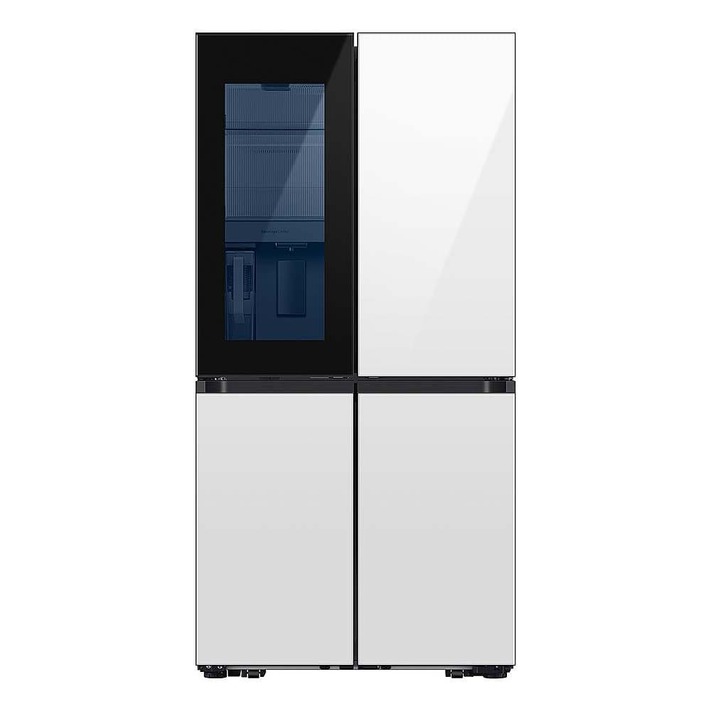Samsung - 36 in. Wide OPEN BOX Bespoke 23 Cu. Ft. 4-Door Flex French Door Counter Depth Refrigerator with Auto Open Door - White Glass