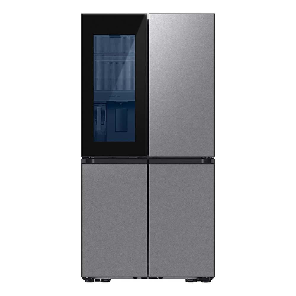 Samsung - 36 in. Wide OPEN BOX Bespoke 23 Cu. Ft. 4-Door Flex French Door Counter Depth Refrigerator with Auto Open Door - Stainless Steel