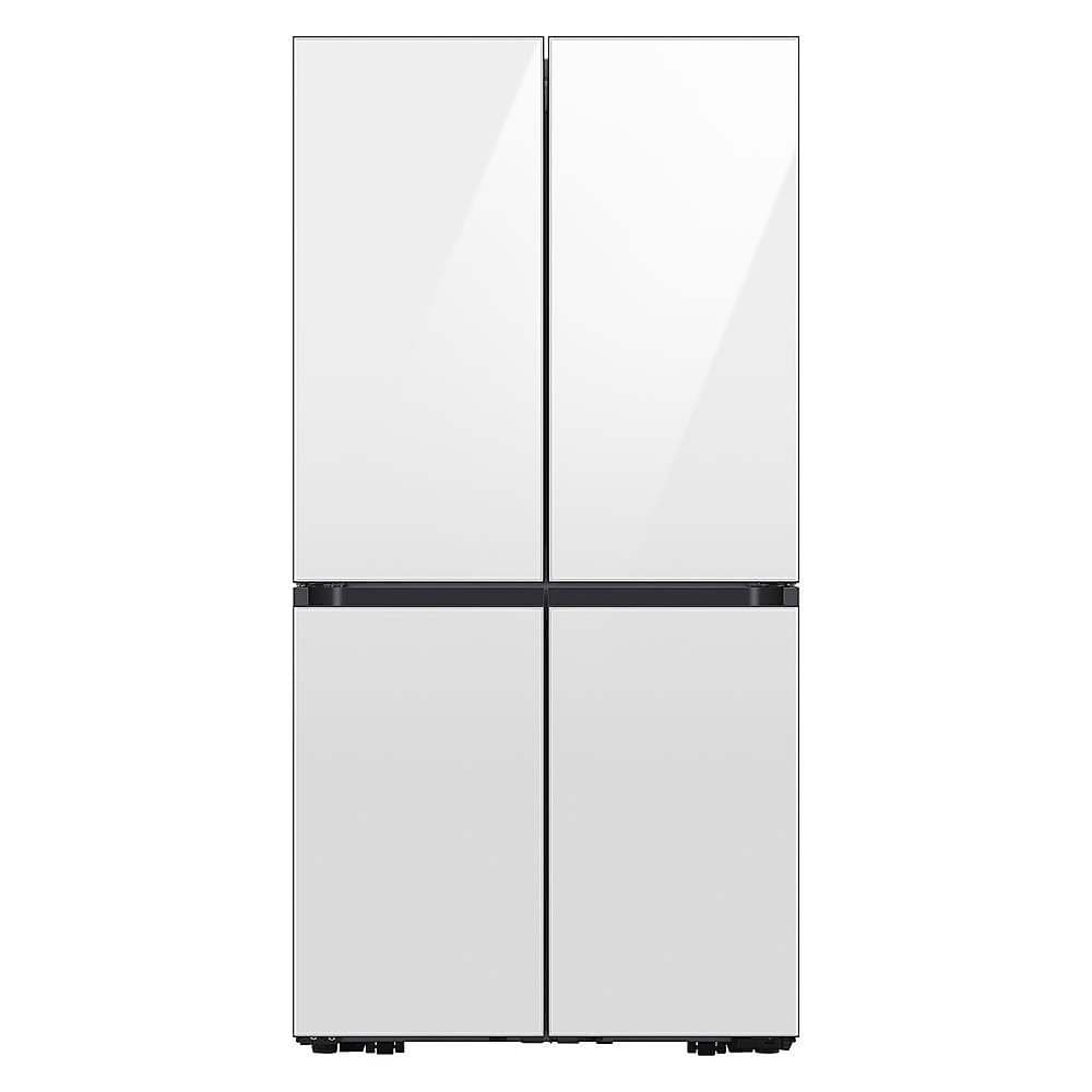 Samsung - 36 in. Wide OPEN BOX Bespoke 29 Cu. Ft. 4-Door Flex French Door Refrigerator with Beverage Center - White Glass