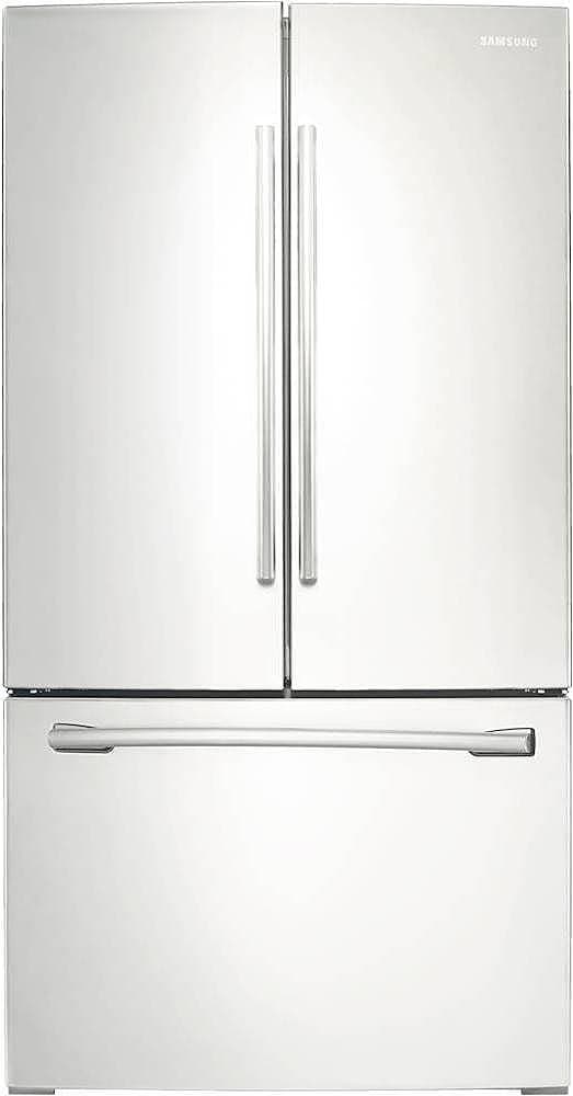 Samsung - 36 in. Wide 25.5 Cu. Ft. French Door Refrigerator with Internal Water Dispenser - White