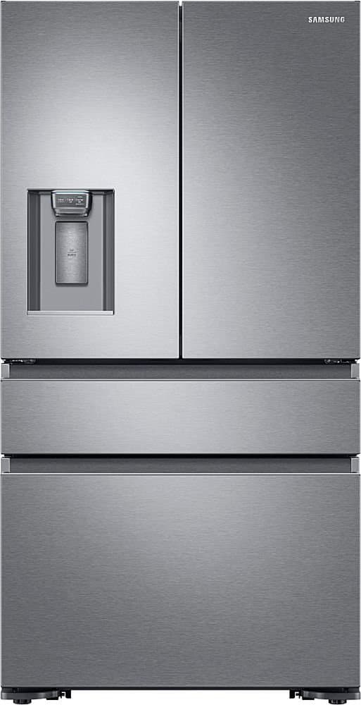 Samsung - 36 in. Wide 22.6 cu. ft. 4-Door Flex French Door Counter Depth Refrigerator with FlexZone Drawer - Stainless Steel