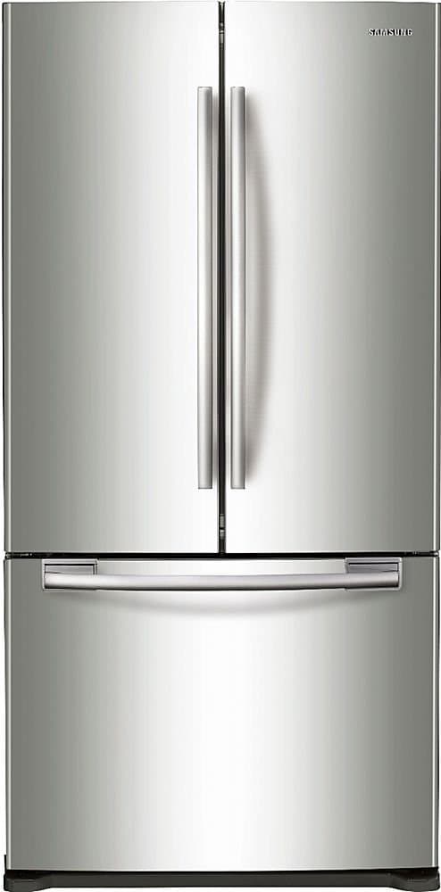 Samsung - 32 in. Wide 19.4 Cu. Ft. French Door Refrigerator - Stainless Steel