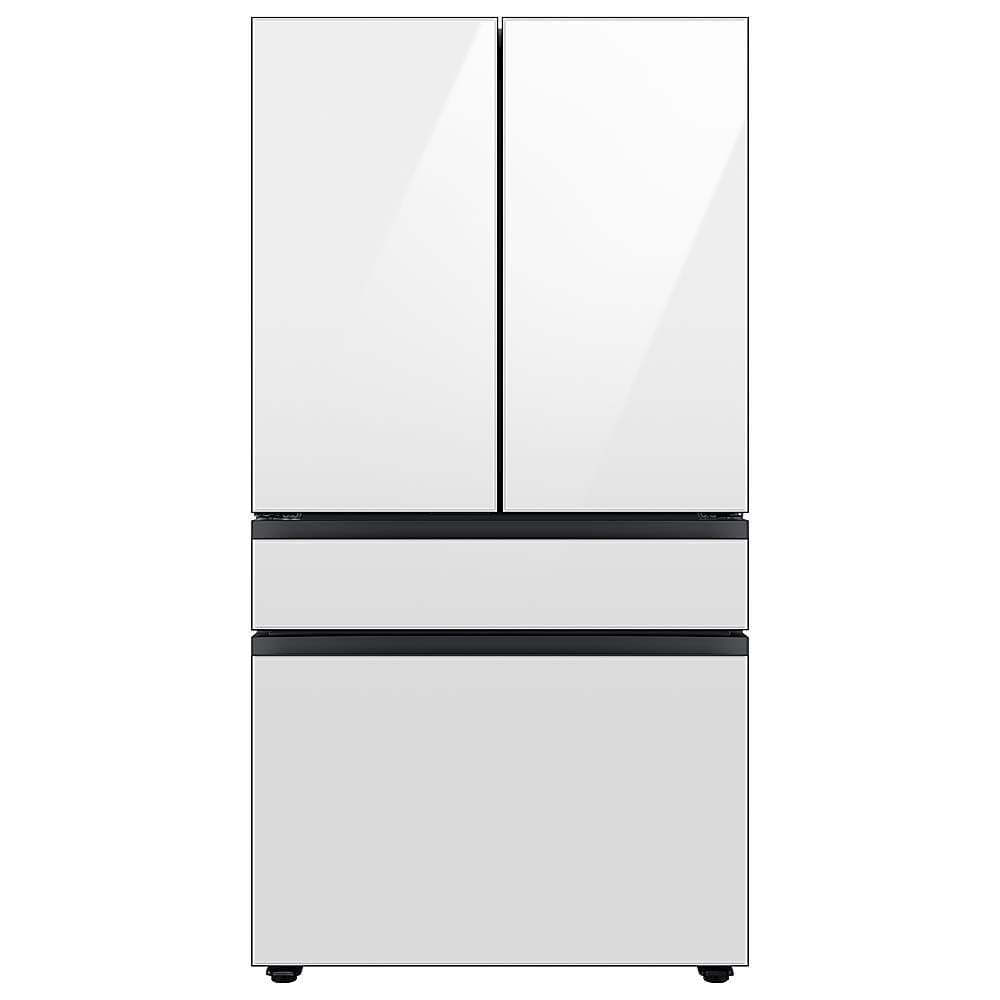Samsung - 36 in. Wide BESPOKE 29 cu. ft. 4-Door French Door Smart Refrigerator with AutoFill Water Pitcher - White Glass