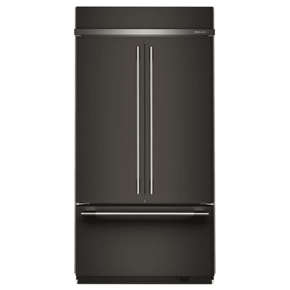 KitchenAid - 42 in. Wide 24.2 cu. ft. Built-In French Door Bottom Mount Refrigerator - Black Ore