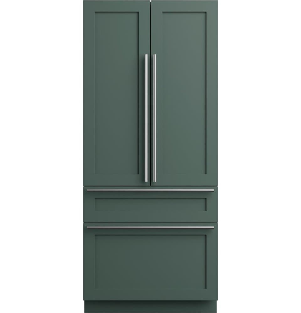 Café - 36 in. Wide 20.1 Cu. Ft. Smart Built-In Counter-Depth French Door Refrigerator with True Flush Installation - Custom Panel Ready