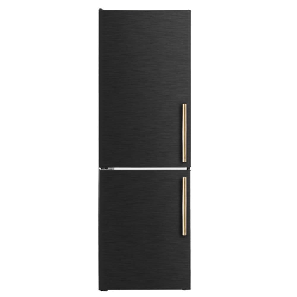 Forno Appliances - Custodia 10.3 Cu. Ft. 24" Counter-Depth Bottom Freezer Refrigerator with Left-Hinge Door and Total No Frost - Black