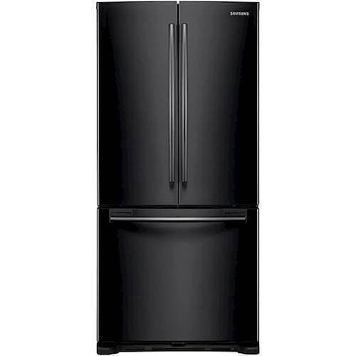 Samsung - 33 in. Wide 19.4 Cu. Ft. French Door Refrigerator - Black
