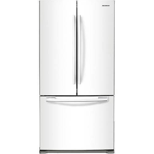 Samsung - 33 in. Wide 19.4 Cu. Ft. French Door Refrigerator - White