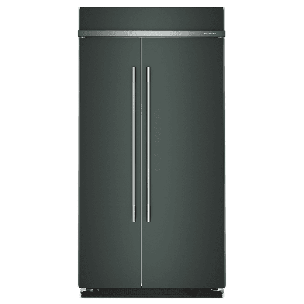 KitchenAid - 42 in. Wide 25.5 cu. ft. Built-In Side-by-Side Refrigerator with Platinum Interior - Juniper