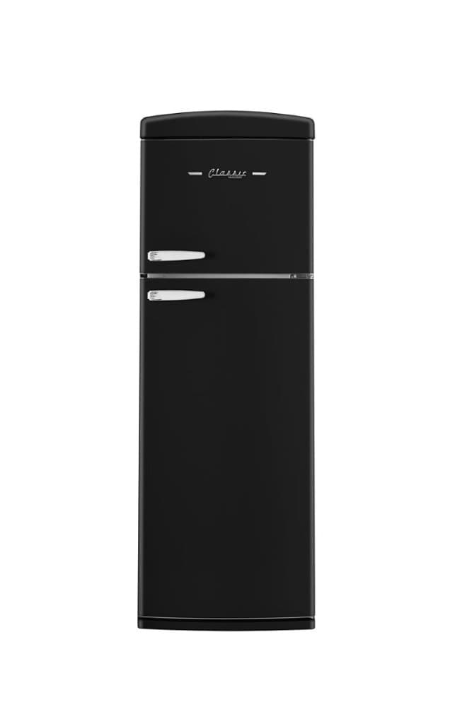 Unique Appliances - 24 in. Wide Classic Retro 11 cu.ft. Top Freezer Refrigerator - Matte Black