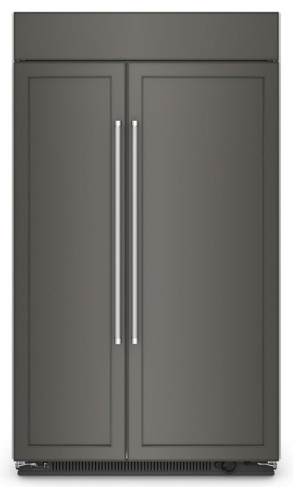 KitchenAid - 47 in. Wide 30 cu. ft. Side-by-Side Refrigerator with Under-Shelf Prep Zone - Custom Panel Ready
