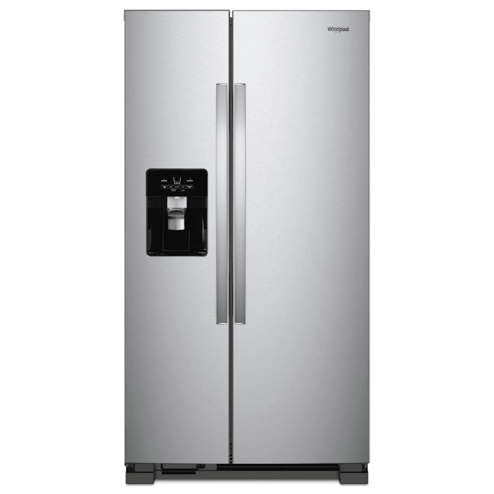 Whirlpool - 36 in. Wide 25 cu. ft. Side-by-Side Refrigerator - Monochromatic Stainless Steel