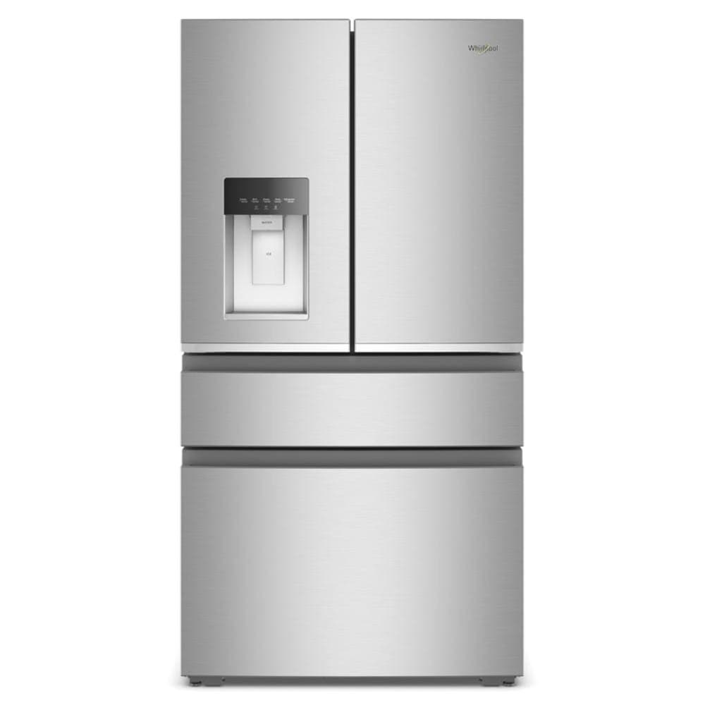 Whirlpool - 22 Cu. Ft. Counter Depth 4-Door French Door Refrigerator - Fingerprint-Resistant Stainless Finish