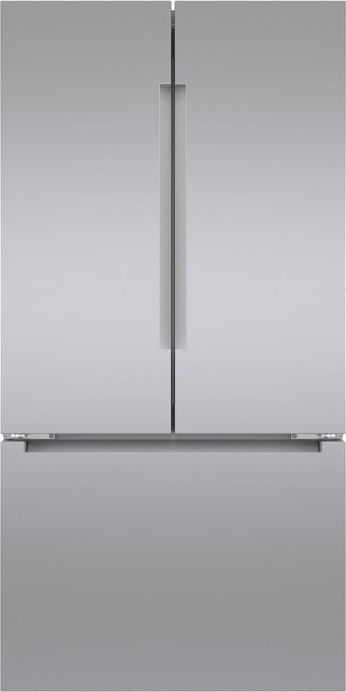 Bosch - 800 Series 36 in. Wide 21 Cu. Ft. French Door Bottom Freezer Counter-Depth Smart Refrigerator with FarmFresh System - Stainless Steel