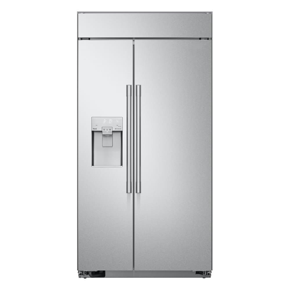 SKS - 42-inch 25.6 Cu. Ft. Smart Built-in Side-by-Side Refrigerator with External Ice & Water Dispenser - Stainless Steel