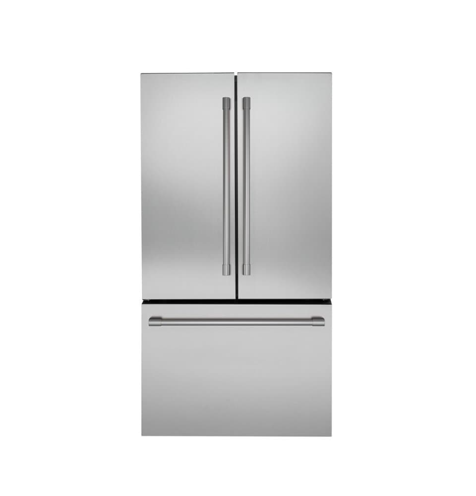 Monogram - 36 in. Wide 23.1 Cu. Ft. French Door Counter-Depth Smart Refrigerator with Showcase LED Lighting - Stainless Steel