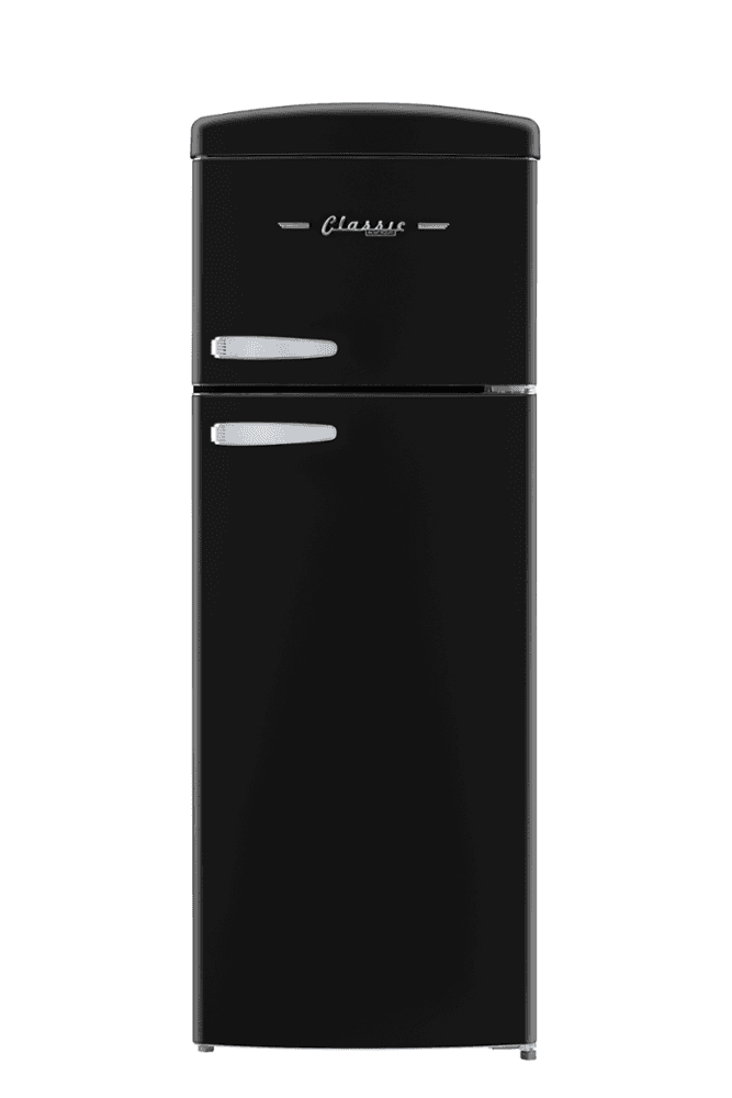 Unique Appliances - 21 in. Wide Classic Retro 7.5cu.ft Compact Top Freezer Refrigerator - Matte Black