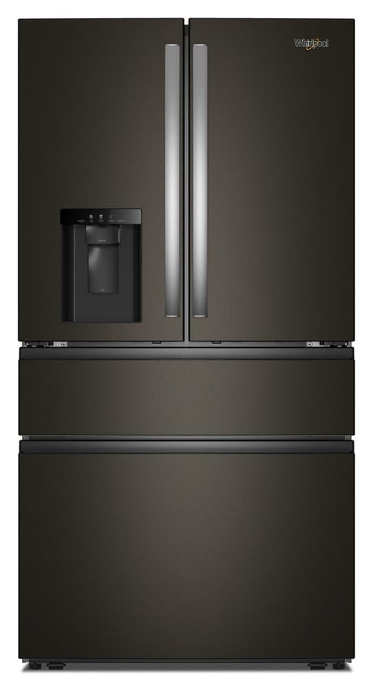 Whirlpool - 36 in. Wide 29 cu. ft. Family-Sized Capacity French Door Refrigerator with Flexible Temperature Drawer - Print Resist Blk Stnlss