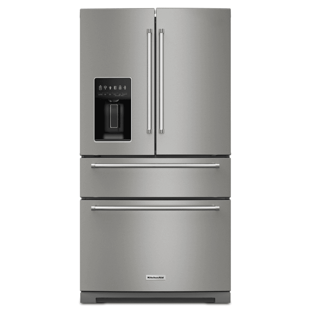 KitchenAid - 36 in. Wide 26 cu. ft. Multi-Door French Door Refrigerator with Platinum Interior - Stainless Steel