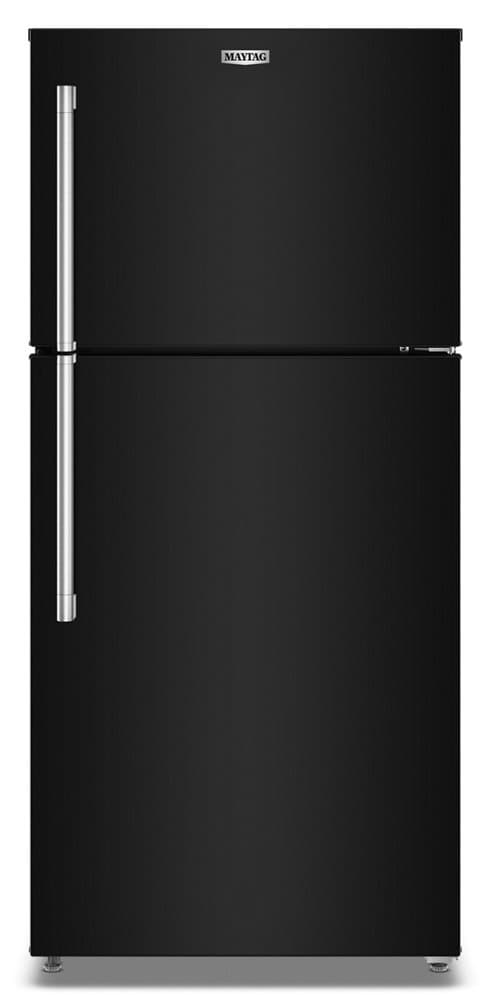 Maytag - 30 in. Wide 19 cu. ft. Top-Freezer Refrigerator with Garage Mode - Black
