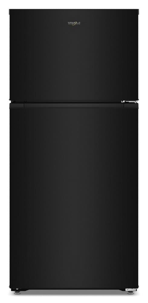 Whirlpool - 28 in. Wide 14.3 cu. ft. Top-Freezer Refrigerator with Total Coverage Cooling - Black