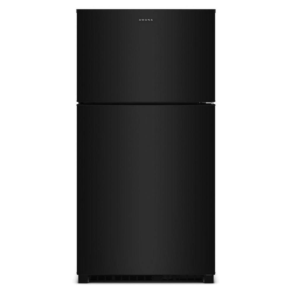 Amana - 33 in. Wide 21.3 cu. ft. Top-Freezer Refrigerator With Dual Crisper Drawers - Black